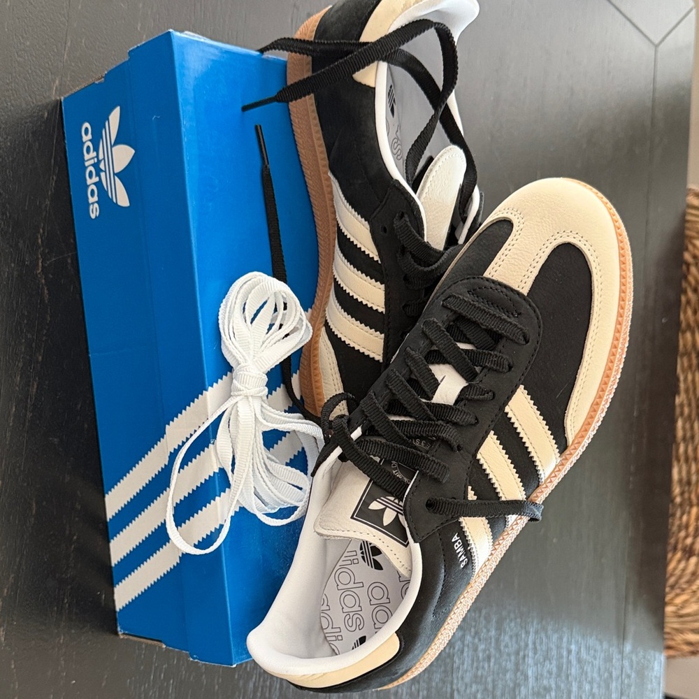 adidas Women Black Cream Samba Sneakers